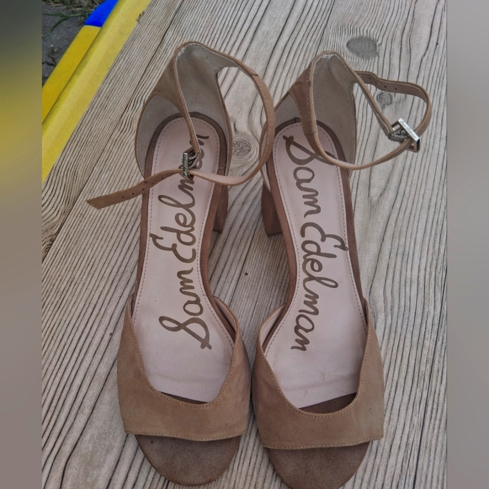 Sam Edelman Brown Suede Block Heels